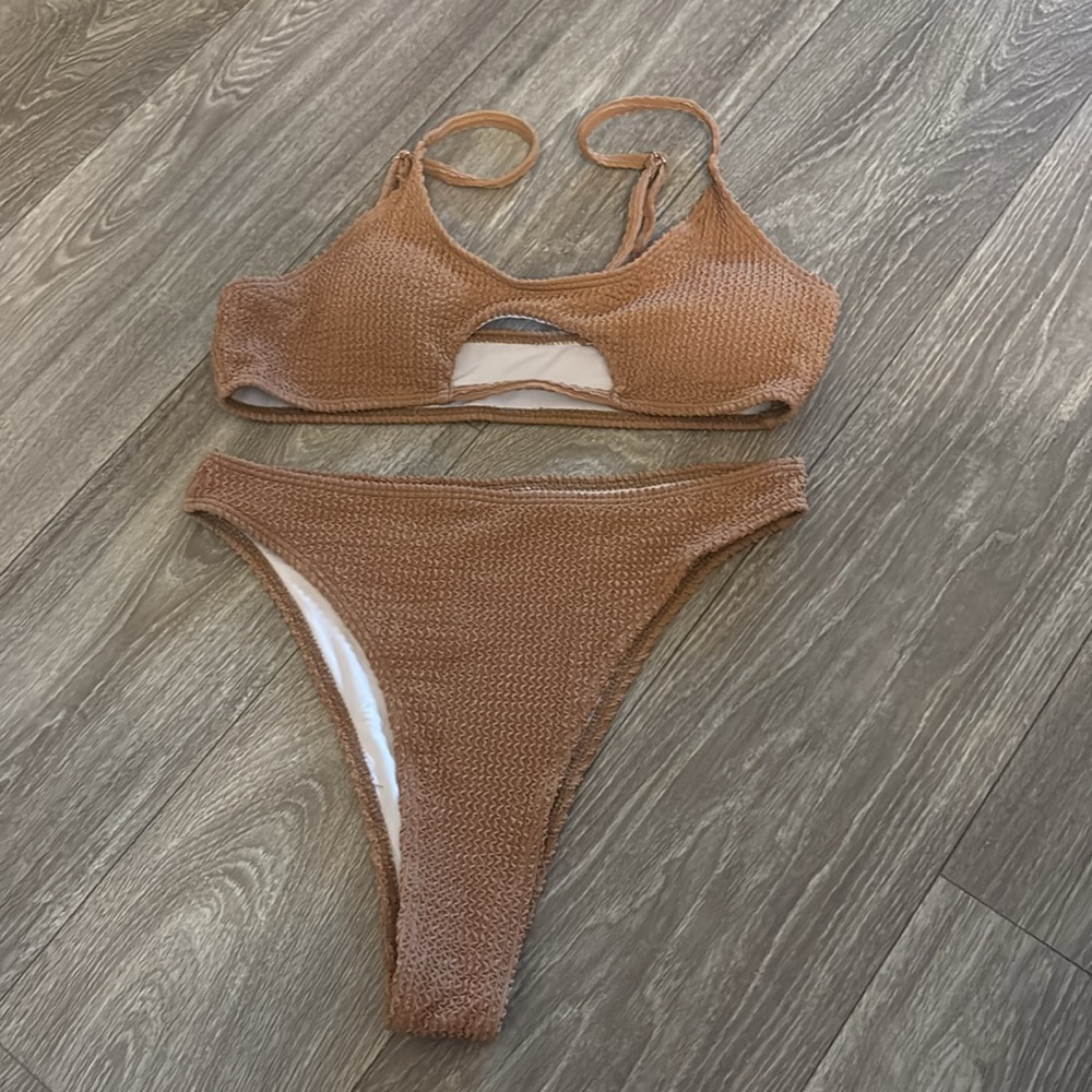 Rust Knit Bikini Set - Picture 3 of 4